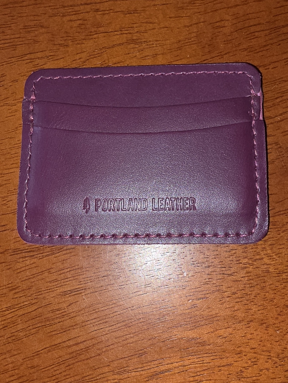 Portland Leather Goods Lollipop (Plum) Leather Card Holder